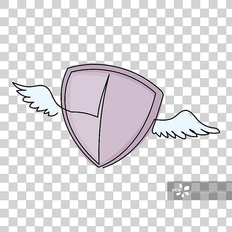 飞行储蓄罐单线连续画图片素材