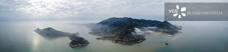 福建宁德福鼎嵛山岛海上云海日出自然风光航拍图片素材