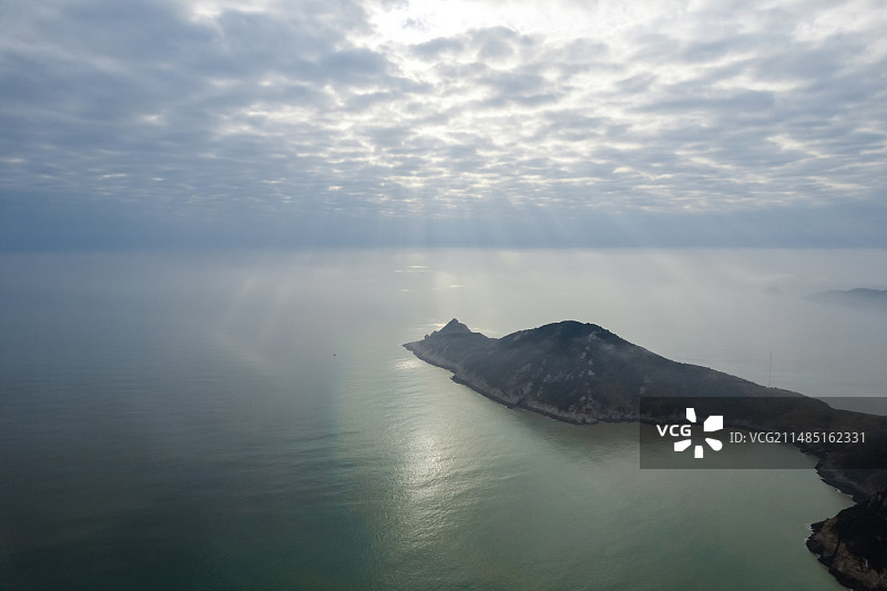 福建宁德福鼎嵛山岛海上云海日出自然风光航拍图片素材