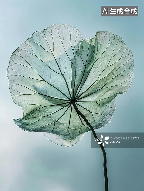 【AI数字艺术】夏天清新的荷叶图片素材