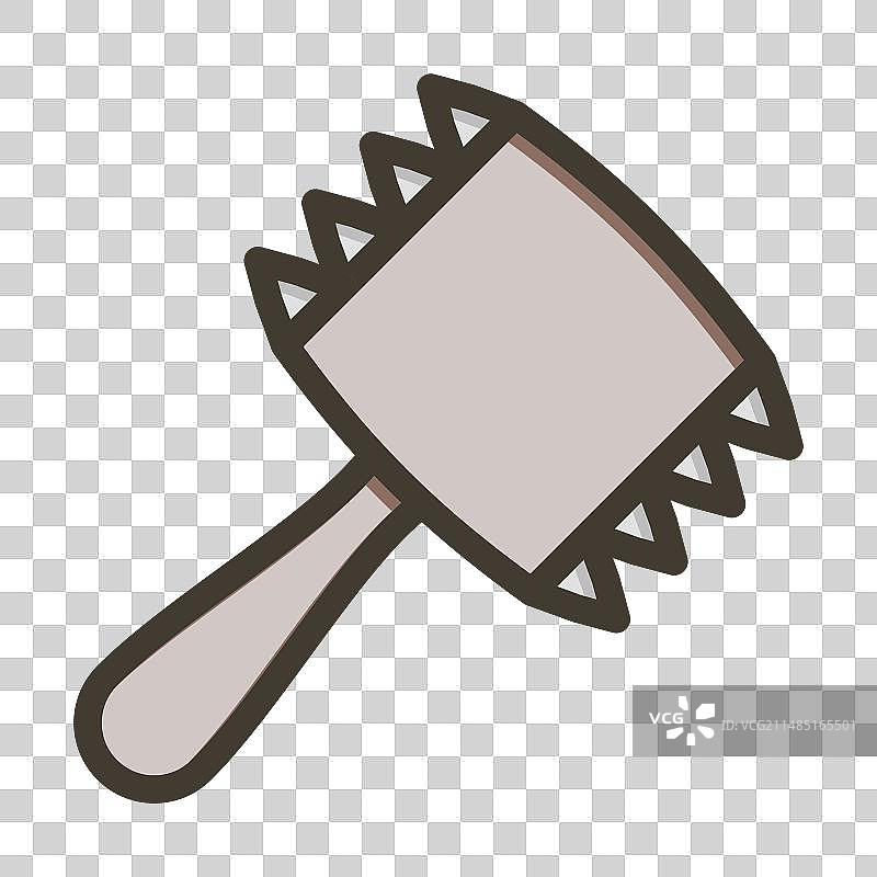 松肉器粗线条填充颜色图标图片素材