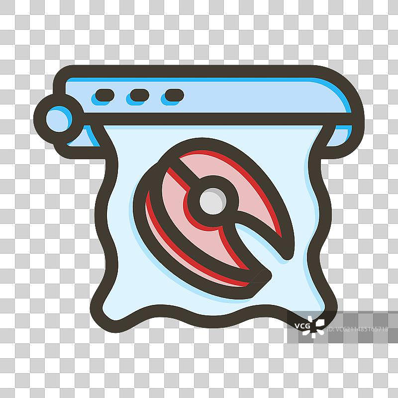 包装机粗线条填充颜色图标图片素材