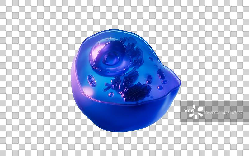 细胞结构与霓虹灯光效果3D渲染图片素材