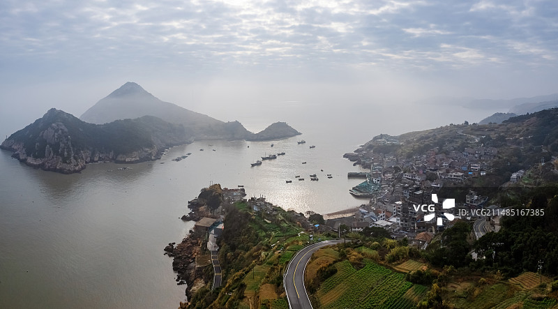 福建宁德福鼎嵛山岛自然风光航拍图片素材