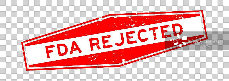 红色FDA拒绝词六边形橡胶印章图片素材