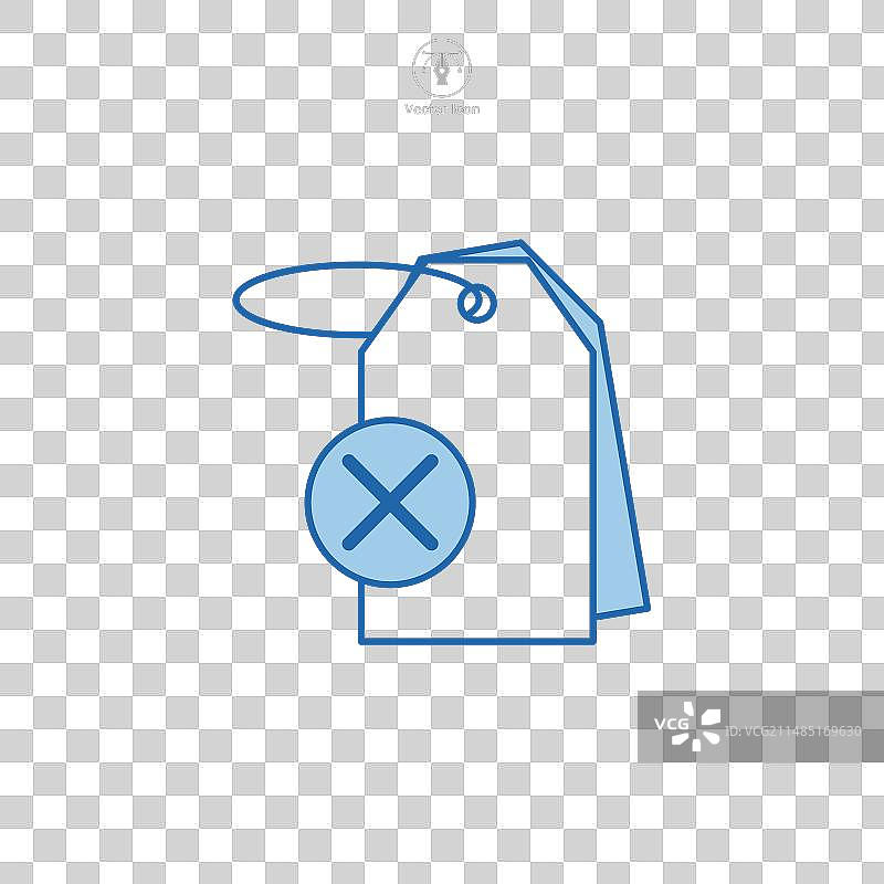 带有删除图标符号的价格标签图片素材