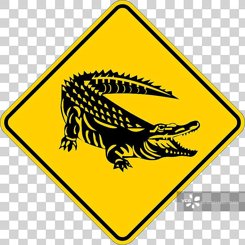鳄鱼区域标志图片素材