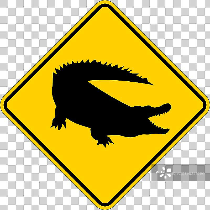 鳄鱼区域标志图片素材