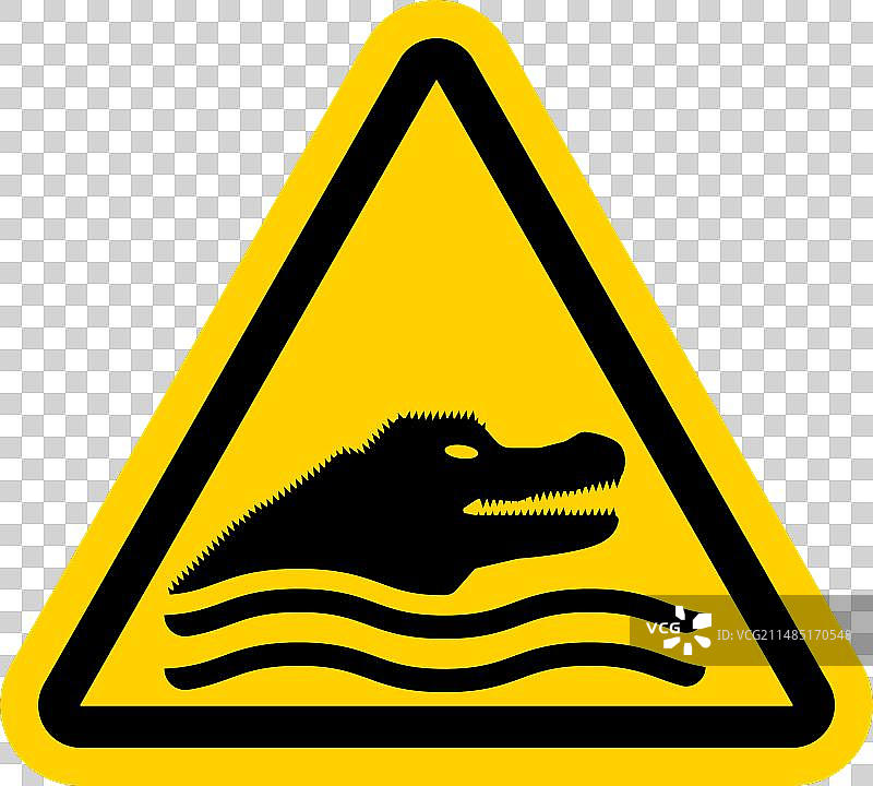 鳄鱼区域标志图片素材