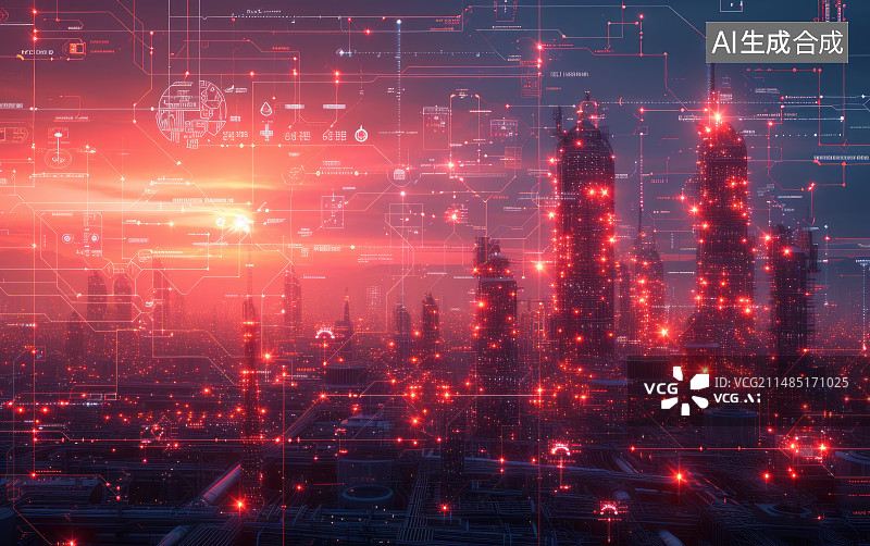 【AI数字艺术】未来科技与石油化工主题背景图片素材