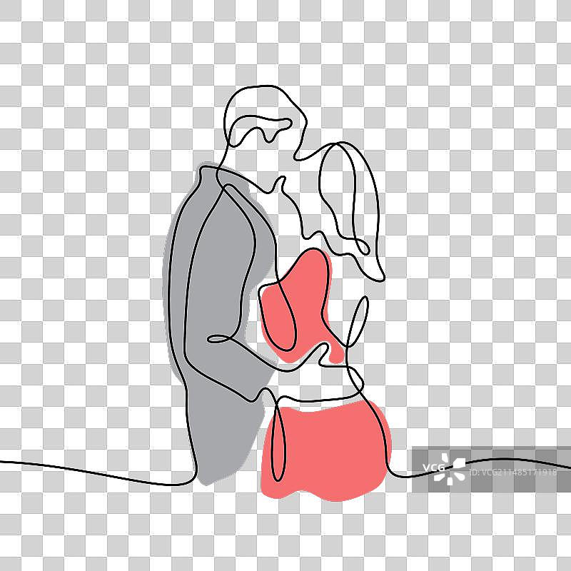 浪漫情侣接吻图片素材