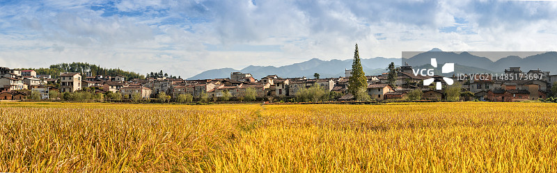 古镇秋色图片素材