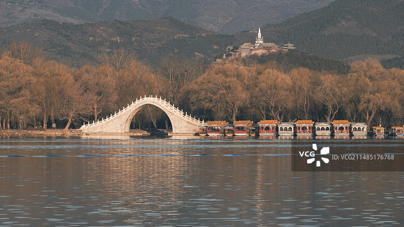 海淀颐和园植树节晨曦图片素材