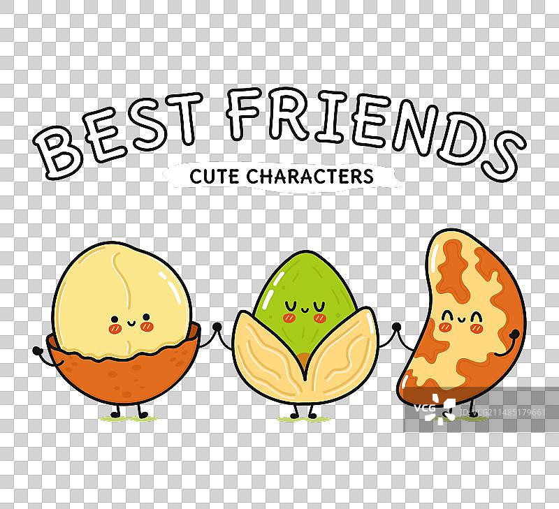 可爱有趣开心巴西坚果开心果图片素材