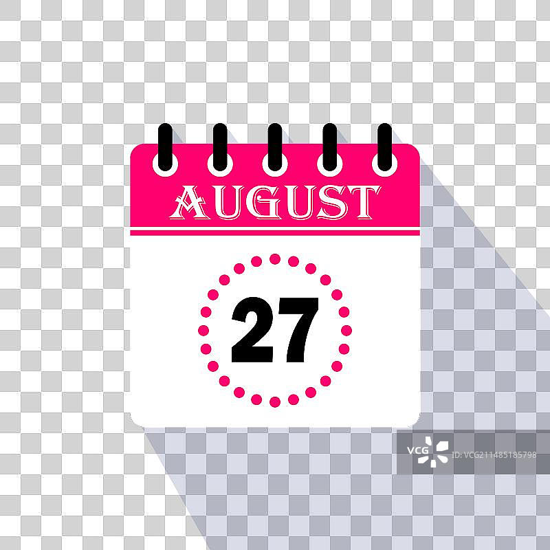 8月27日日历图标图片素材