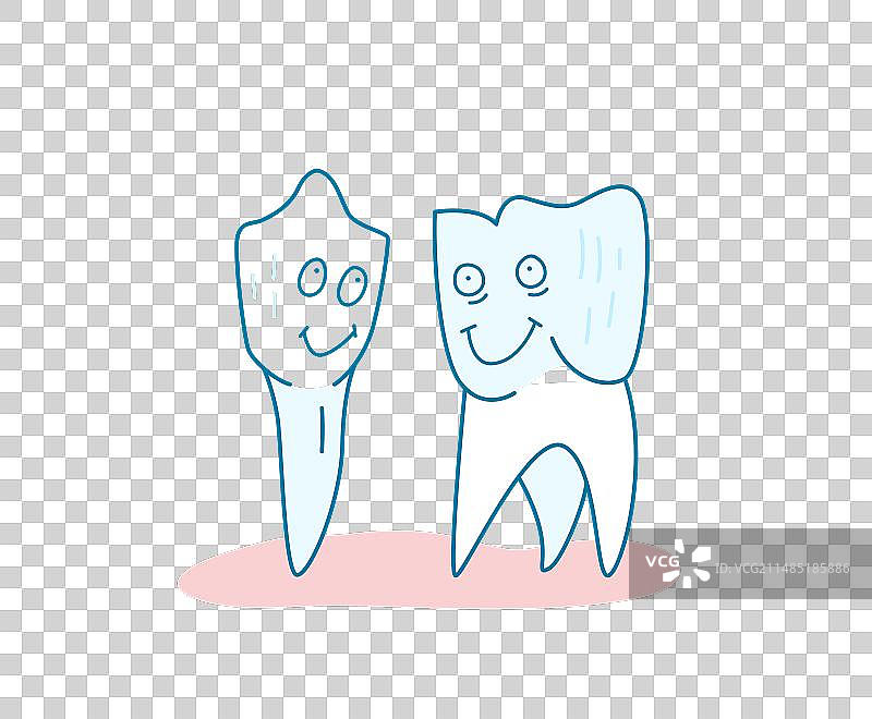 可爱牙齿卡通形象图片素材