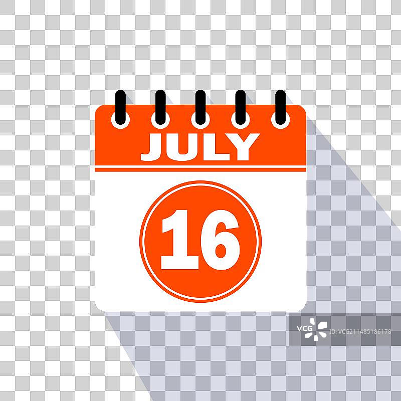 7月16日日历图标图片素材