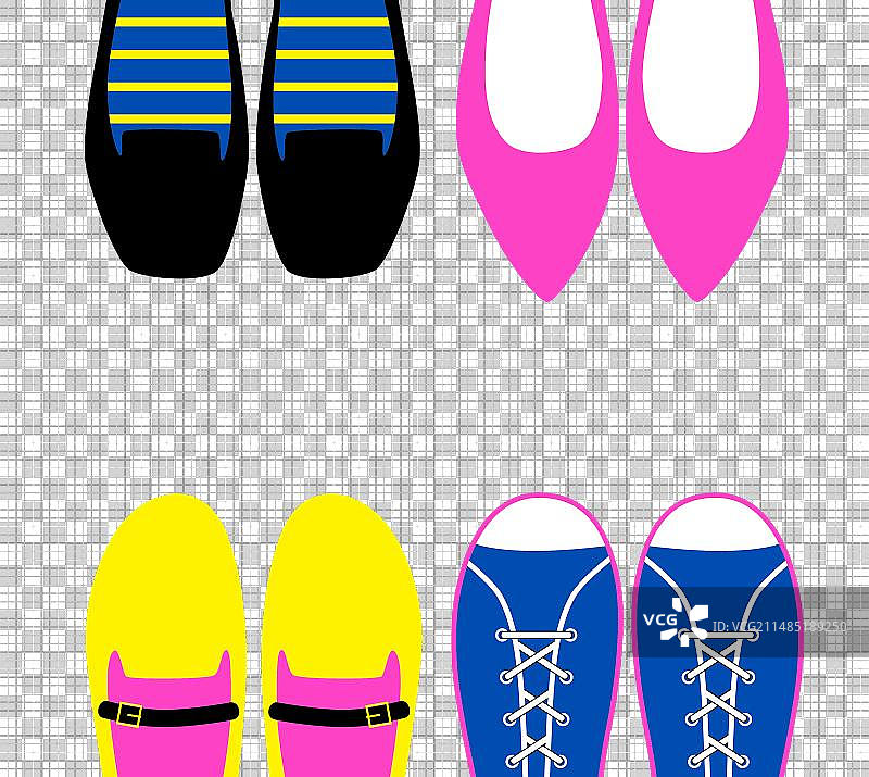 20世纪90年代的时尚鞋图片素材