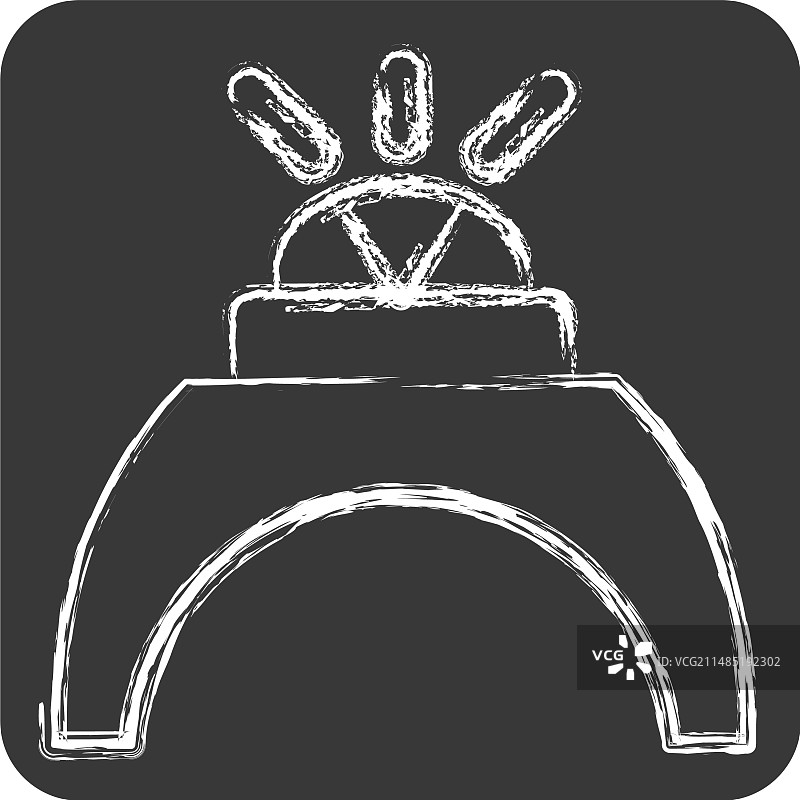 珠宝戒指图标，粉笔风格图片素材