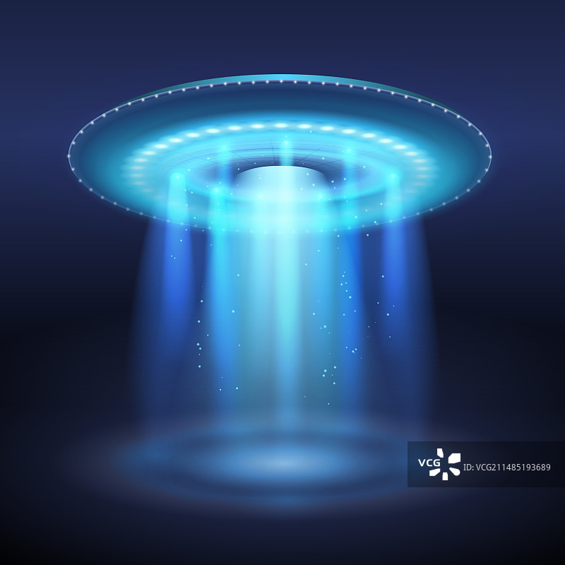 带有光门户的不明飞行物图片素材