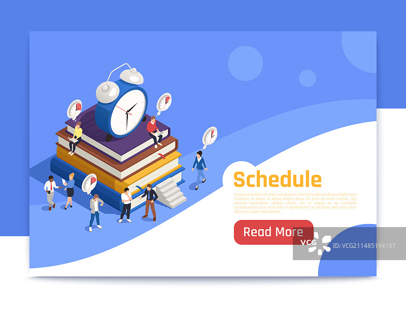 日程安排2.5D着陆页图片素材