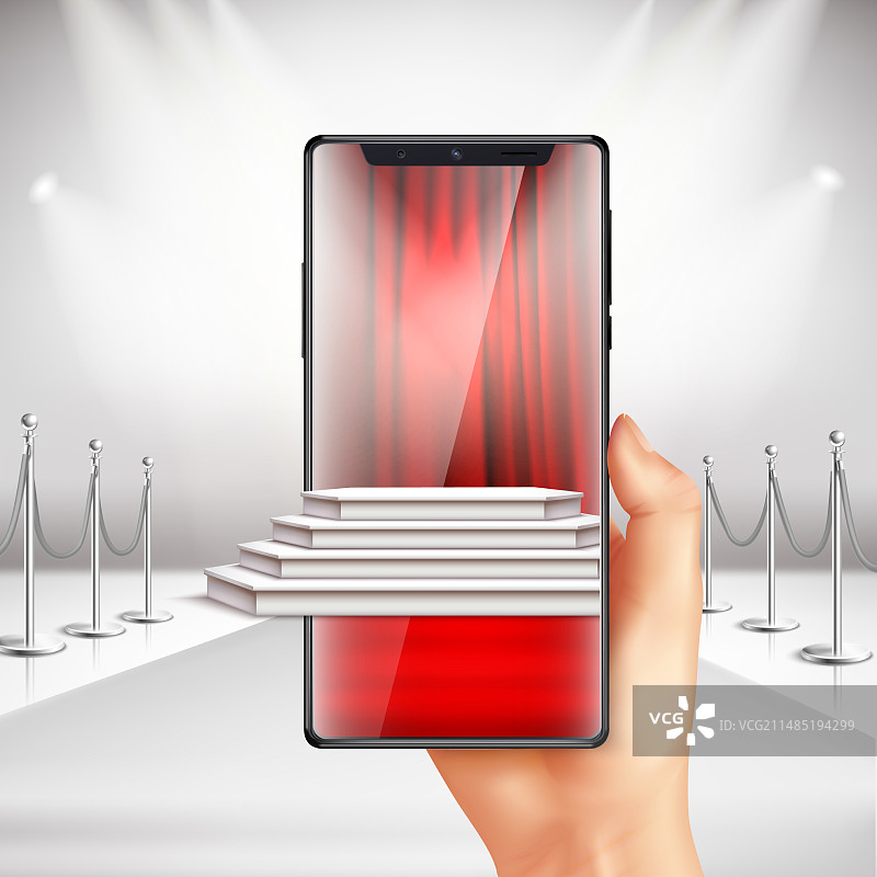 智能手机增强现实组合图片素材