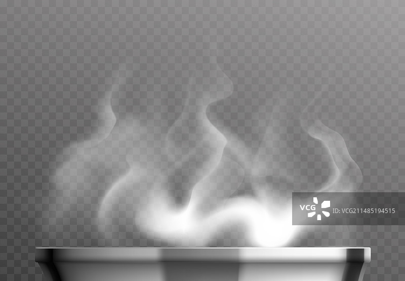 锅上方的白色蒸汽图片素材