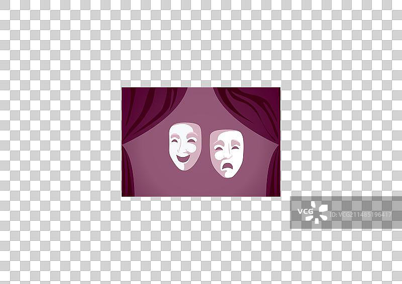 喜怒表情戏剧面具图片素材