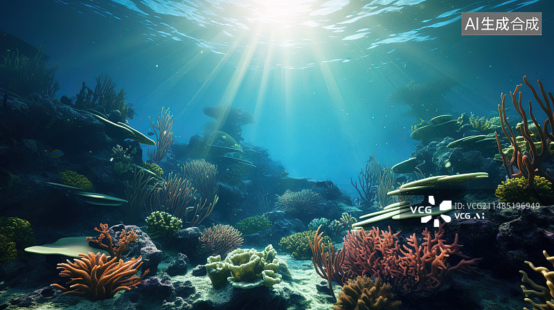 【AI数字艺术】海底世界图片素材