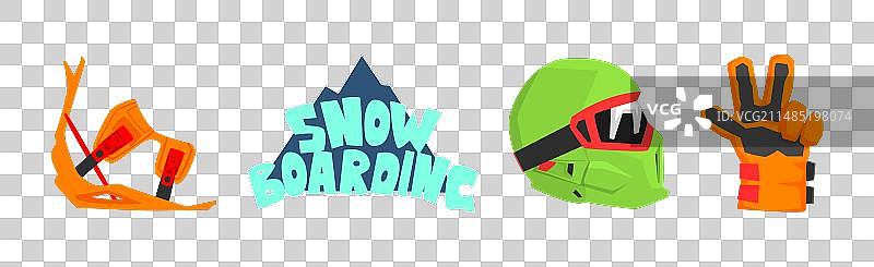 单板滑雪冬季运动器材图片素材