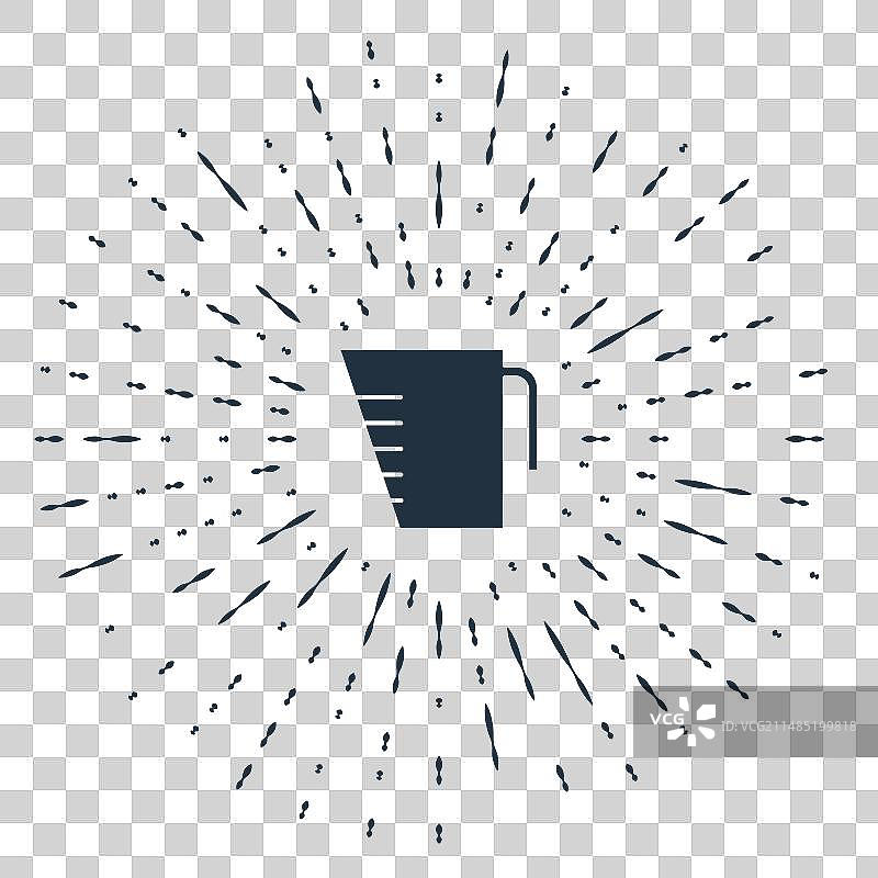 用于测量干性和液体食物的灰色量杯图片素材