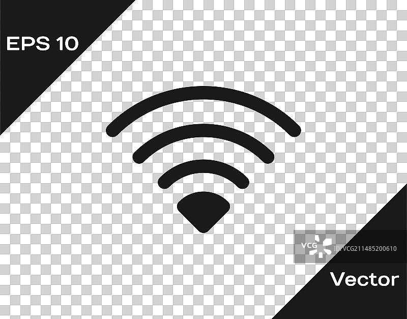 黑色Wi-Fi无线网络符号图标图片素材