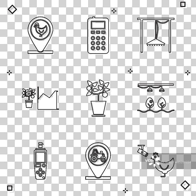 鸡场与远程控制装置素材图片素材