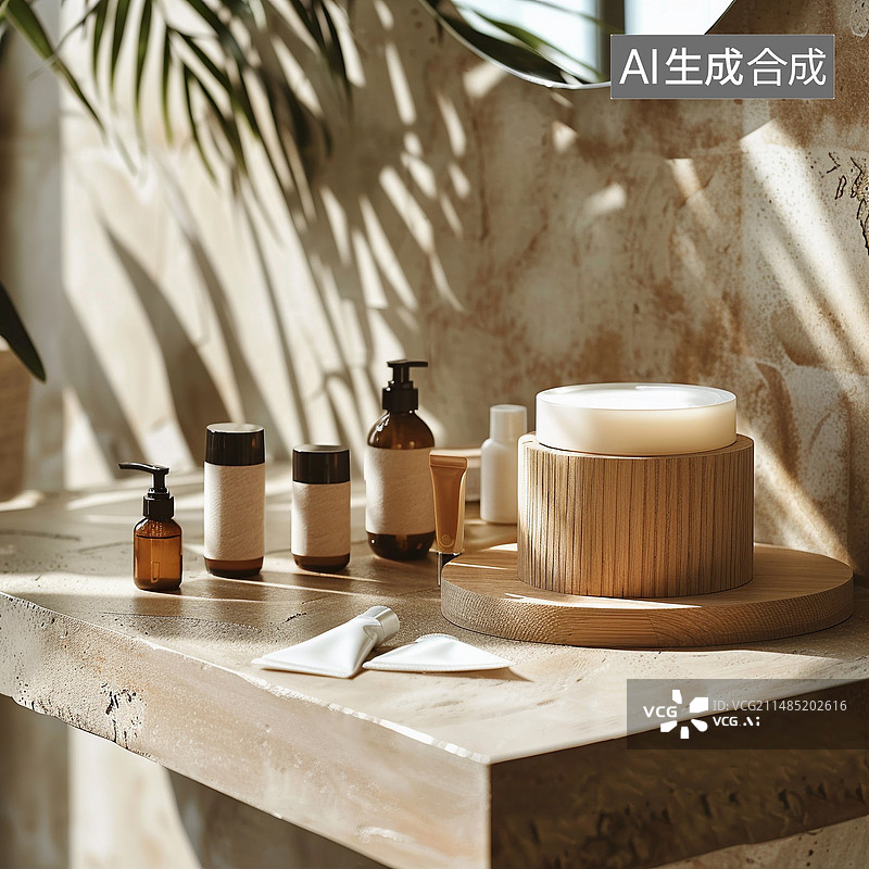 【AI数字艺术】洗护用品产品展示图片素材