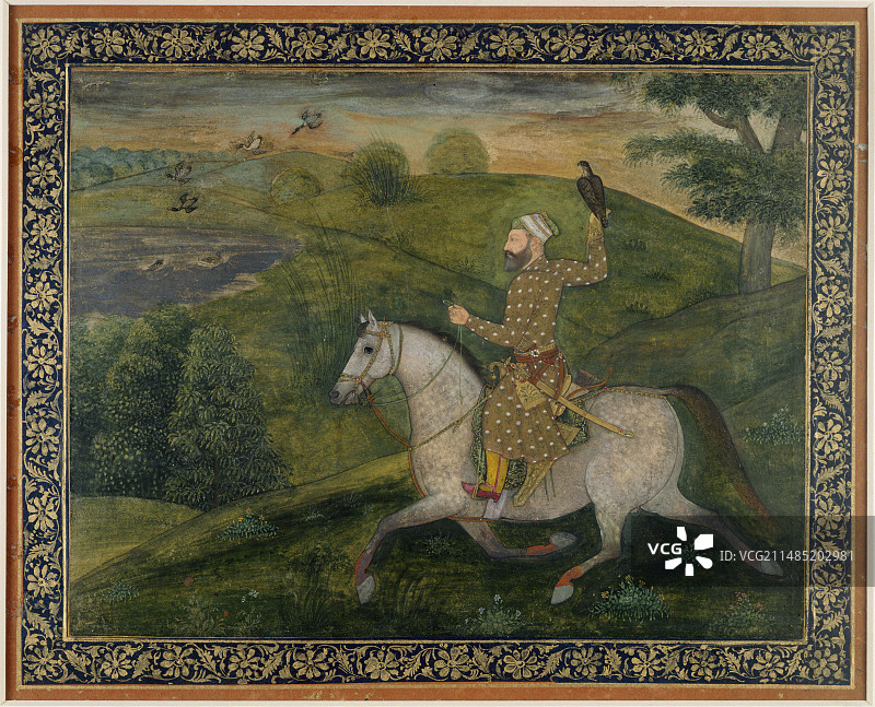 莫卧儿贵族外出狩猎图片素材