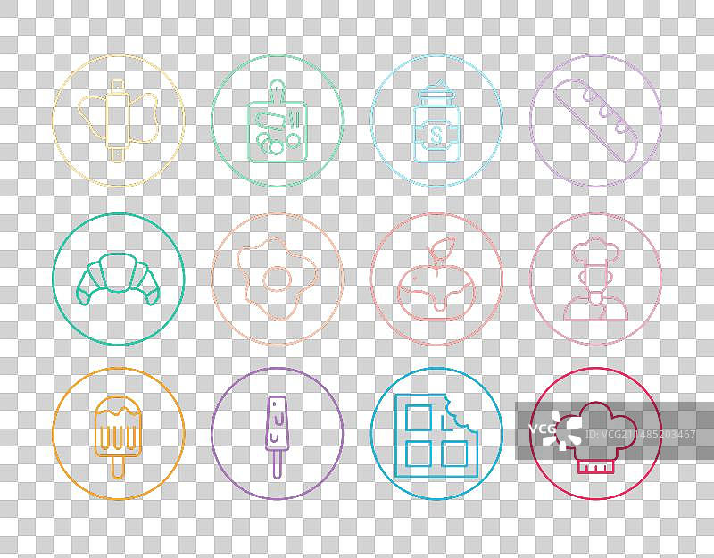 厨师帽、糖罐和炒鸡蛋图片素材