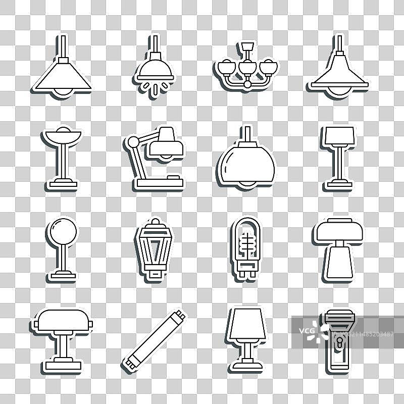 手电筒台灯落地灯吊灯图片素材