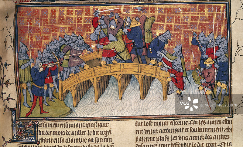 塞纳河桥上的战斗图片素材