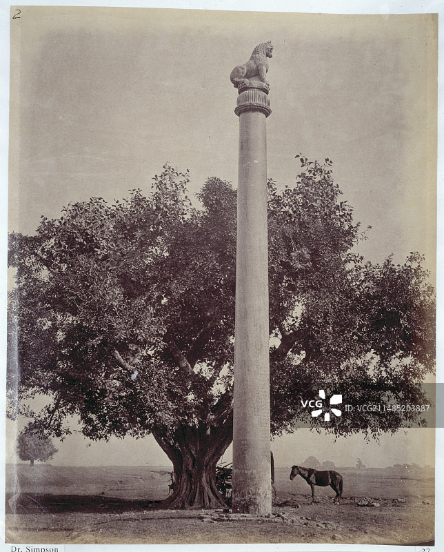 阿育王石柱图片素材