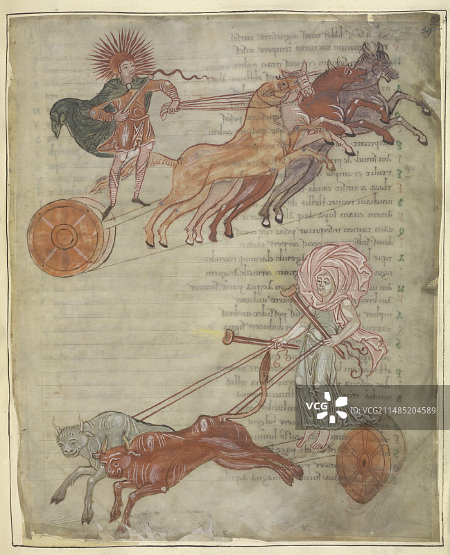 太阳和月亮的战车图片素材