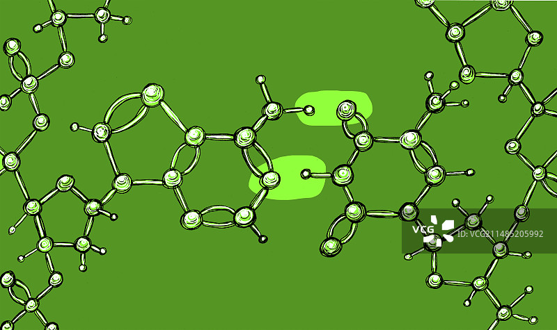 腺嘌呤-胸腺嘧啶键，图示图片素材