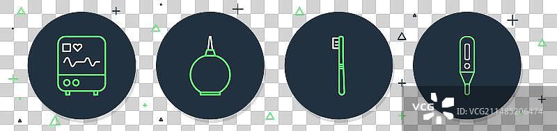 灌肠牙刷心电图监视器图片素材