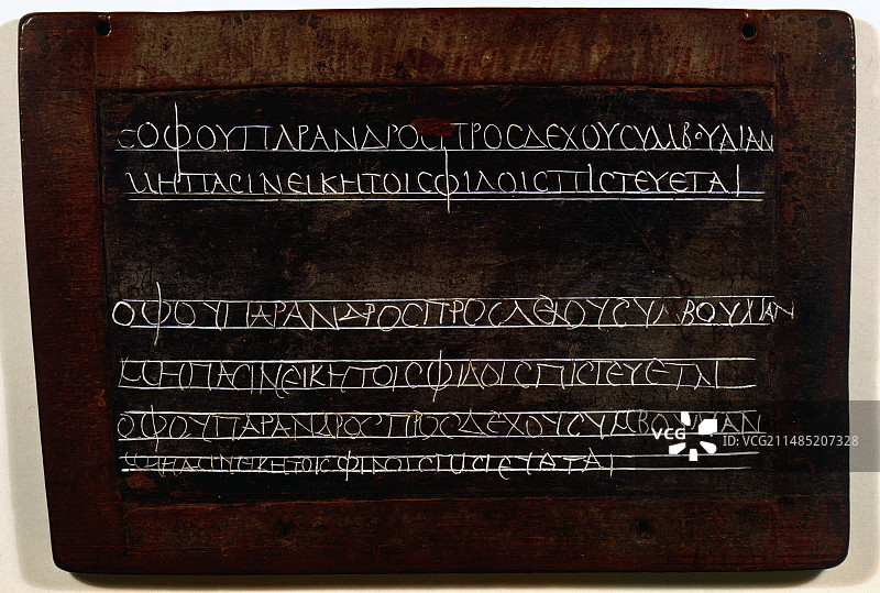 公元2世纪希腊蜡板图片素材