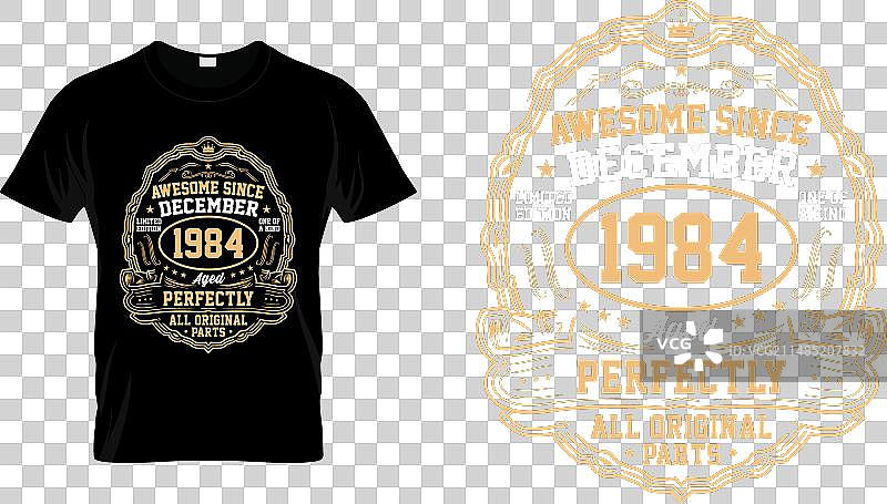 1984年12月复古生日图片素材