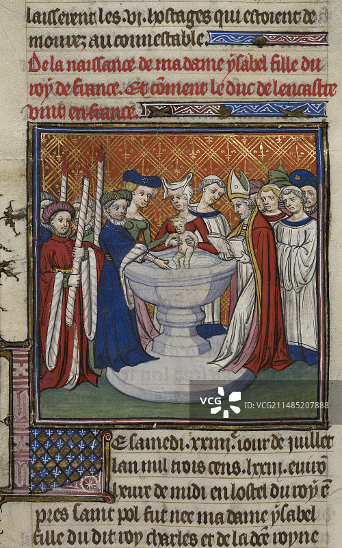 法国国王子女的洗礼图片素材