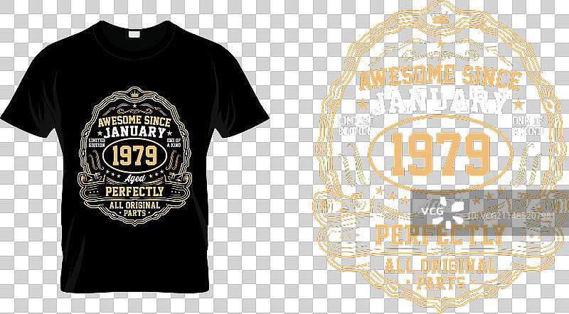 1979年1月以来的复古生日礼物图片素材