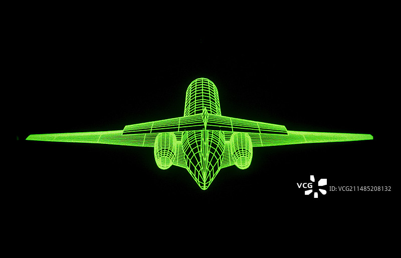 飞机线框模型图片素材