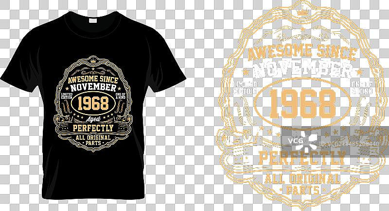 1968年11月复古生日图片素材