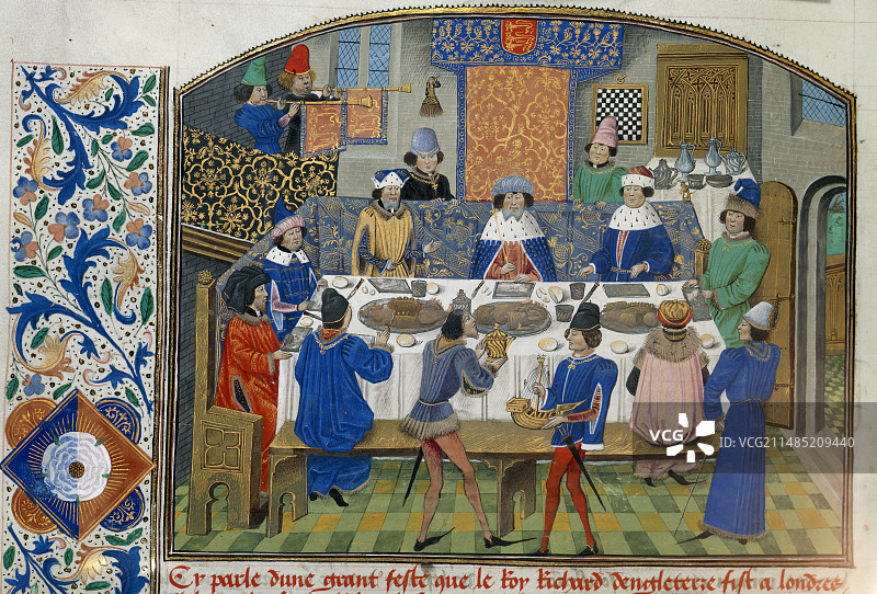 理查二世与公爵们共进晚餐图片素材