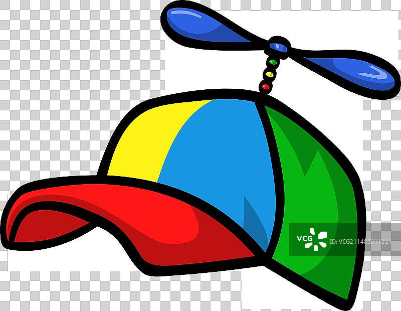螺旋桨帽子风车帽，色彩鲜艳图片素材